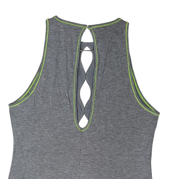 Parade Cutout Comfort Bodysuit Size Large Contrast Stitching On Gray Pull On - Picture 7 of 9